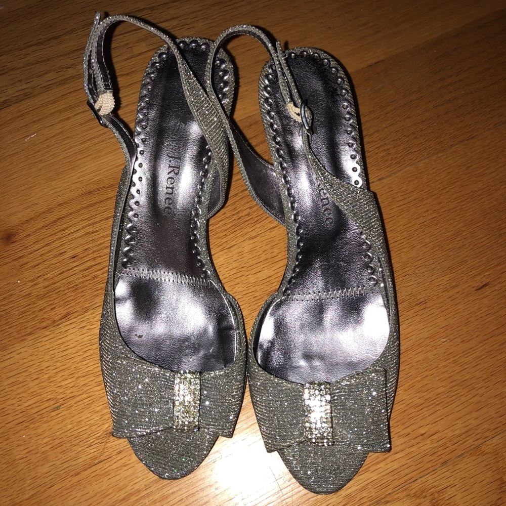 Sparkly Silver Heels